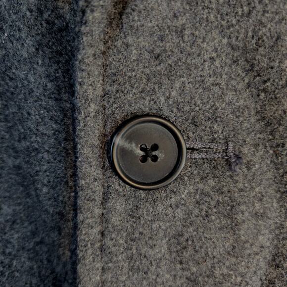Old Navy Women's Coat Gray Small S Petite P Pea Double Breast Wool Jacket Junior - Picture 8 of 10